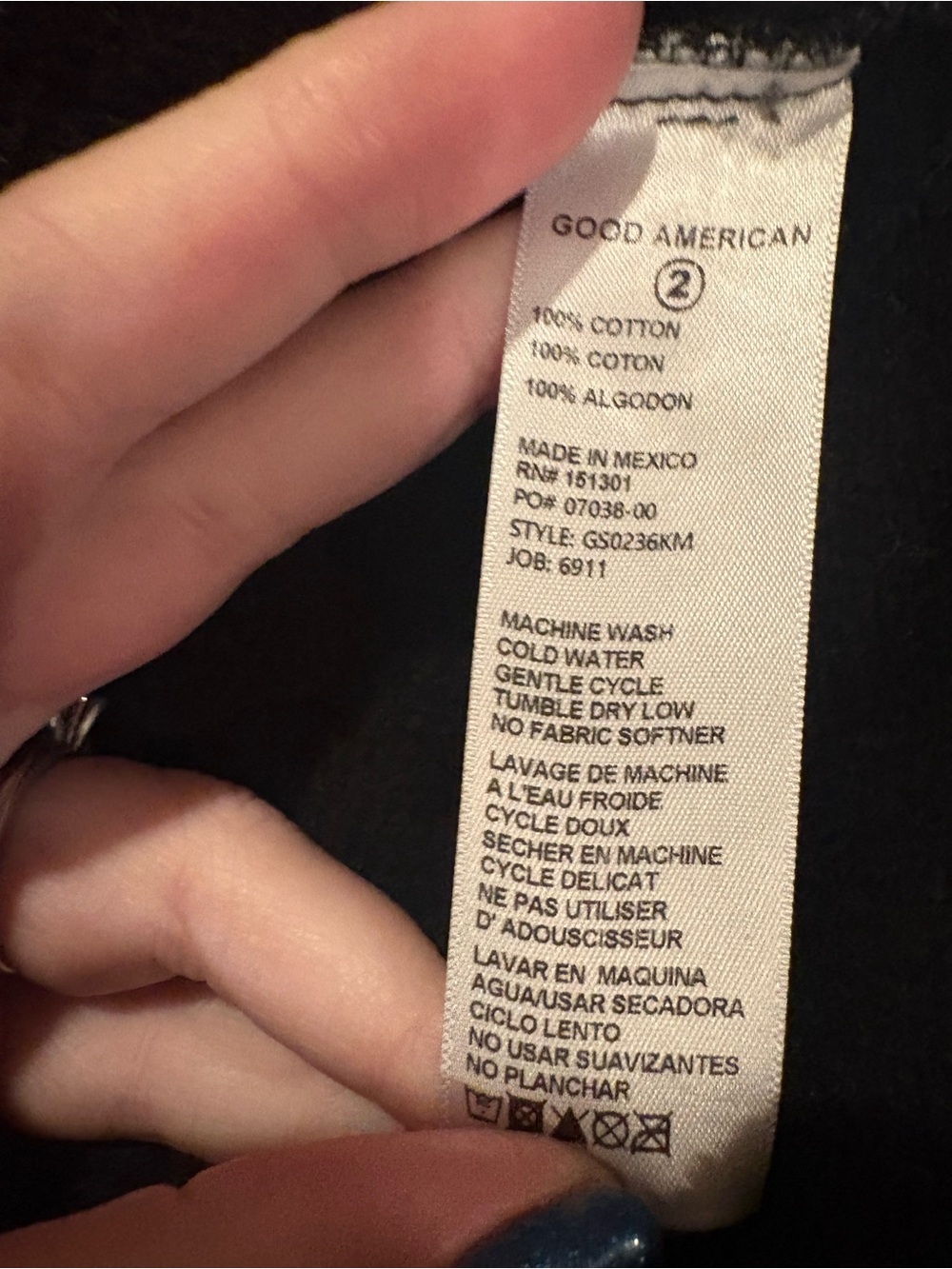 Good American Black Leo Graphic Skinny Jeans Styled Back View - Picture 4 of 5